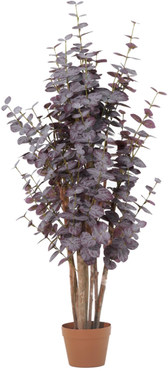 Trendyplants - Kunst Eucalyptus Purple - Eucalyptusboom - Kunstplant - Hoogte 120cm - Potmaat Ø18cm