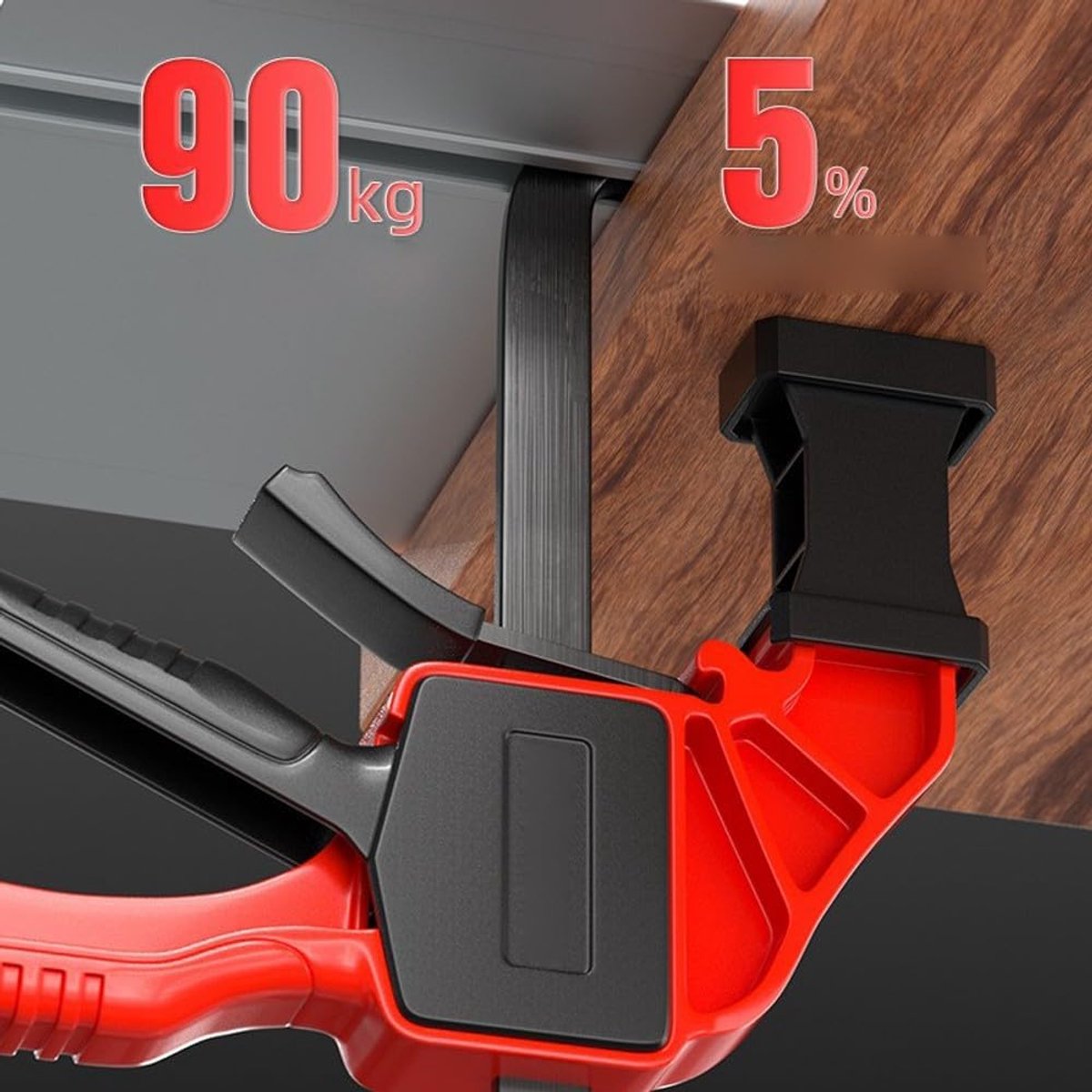 1 Piece Guide Rail Clamp for Plunge Saws, F Clamp, Robust Woodworking Work Bar Clamp, Clip Set for Guide Rail Systems, Woodworking Clamp