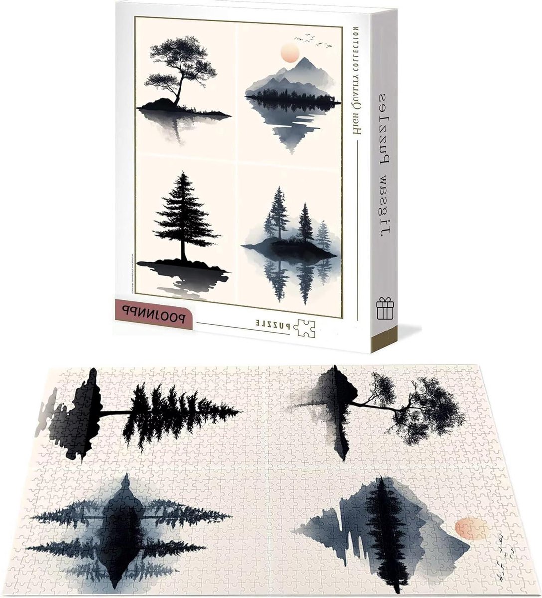 Japanse puzzel 5000 stukjes volwassenen, puzzel 5000 stukjes voor volwassenen en kinderen vanaf 14 jaar, landschap puzzels van hoogwaardig hout met prachtige verpakkingsdoos, cadeau voor heren B-7478