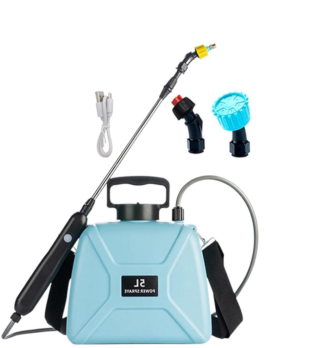 Elektrische Sproeier - Tuinsproeier Pomp - Planten Verzorgen - Type C Snel Opladen - 5 Liter - Grijs