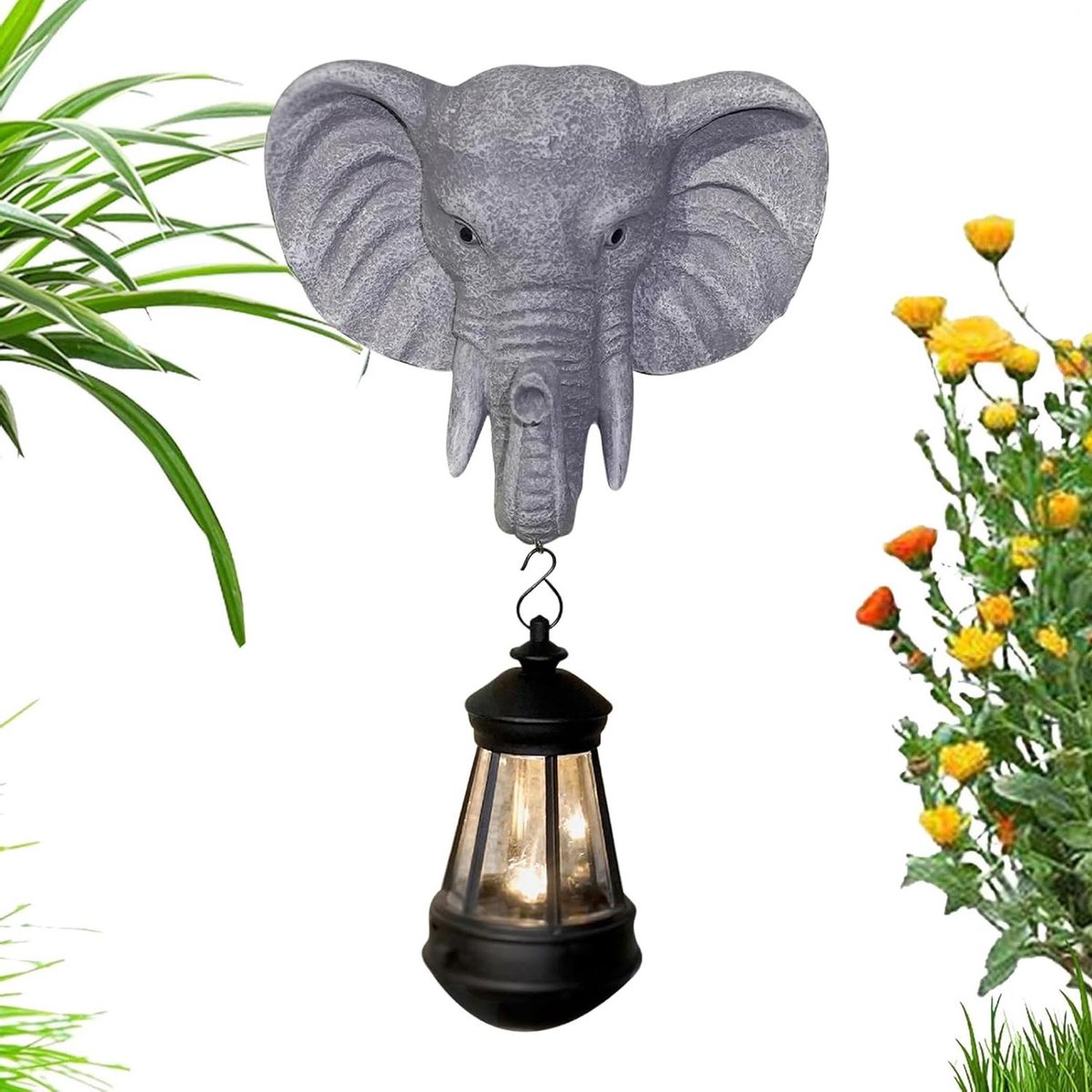 Tuinlantaarn op zonne-energie - Decoratieve verlichting - Buiten sfeerverlichting - Zonne-energie gedreven - 28 x 22 x 11 cm - Meerkleurig
