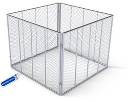 GeZu Impex Composteerbak Tuin 800 L Heetverzinkt Staal Only Composter | 100 x 100 x 80 cm Thermisch Verzinkt tuinafval