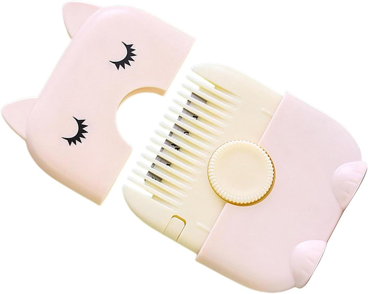 Scheerkam - Haarkam trimmer - Haar stylen - Dubbelzijdig design - 7 x 8 cm - Zwart