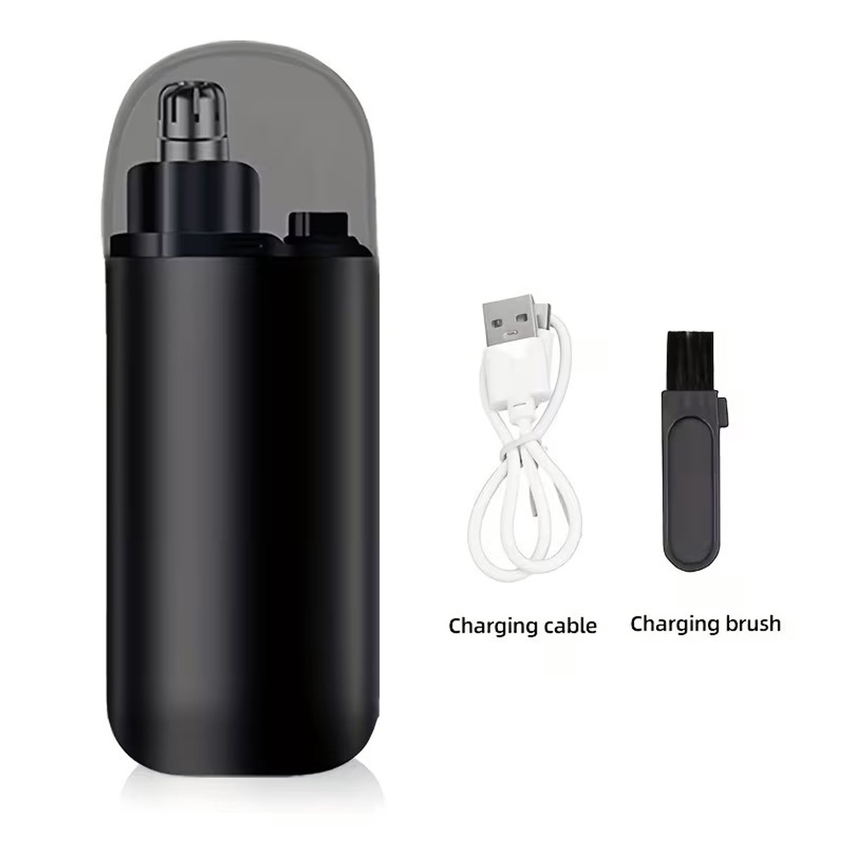 FEIYBA Neushaartrimmer - Usb Oplaadbare Mini Neustrimmer - Krachtige Oor/Wenkbrauw/Neustrimmer - Compact + Lichtgewicht - Batterij Indicator - Kleur: Zwart
