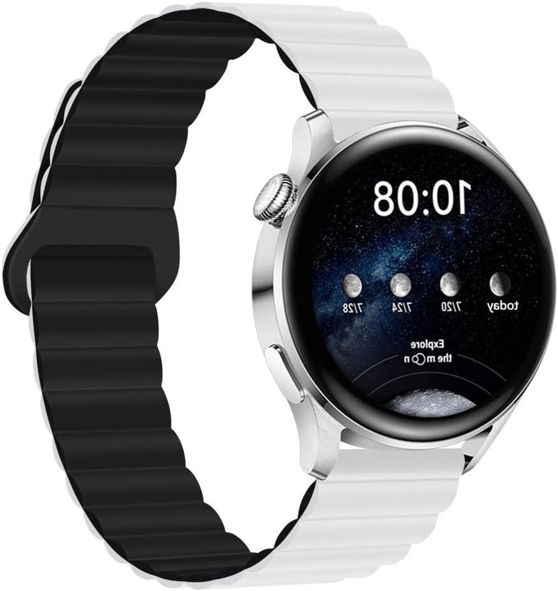 20 mm Magnetische Sportarmband van Zacht en Ademend Silicoon voor Smartwatches zoals GTR Mini, Bip 3 Pro en GTS 4