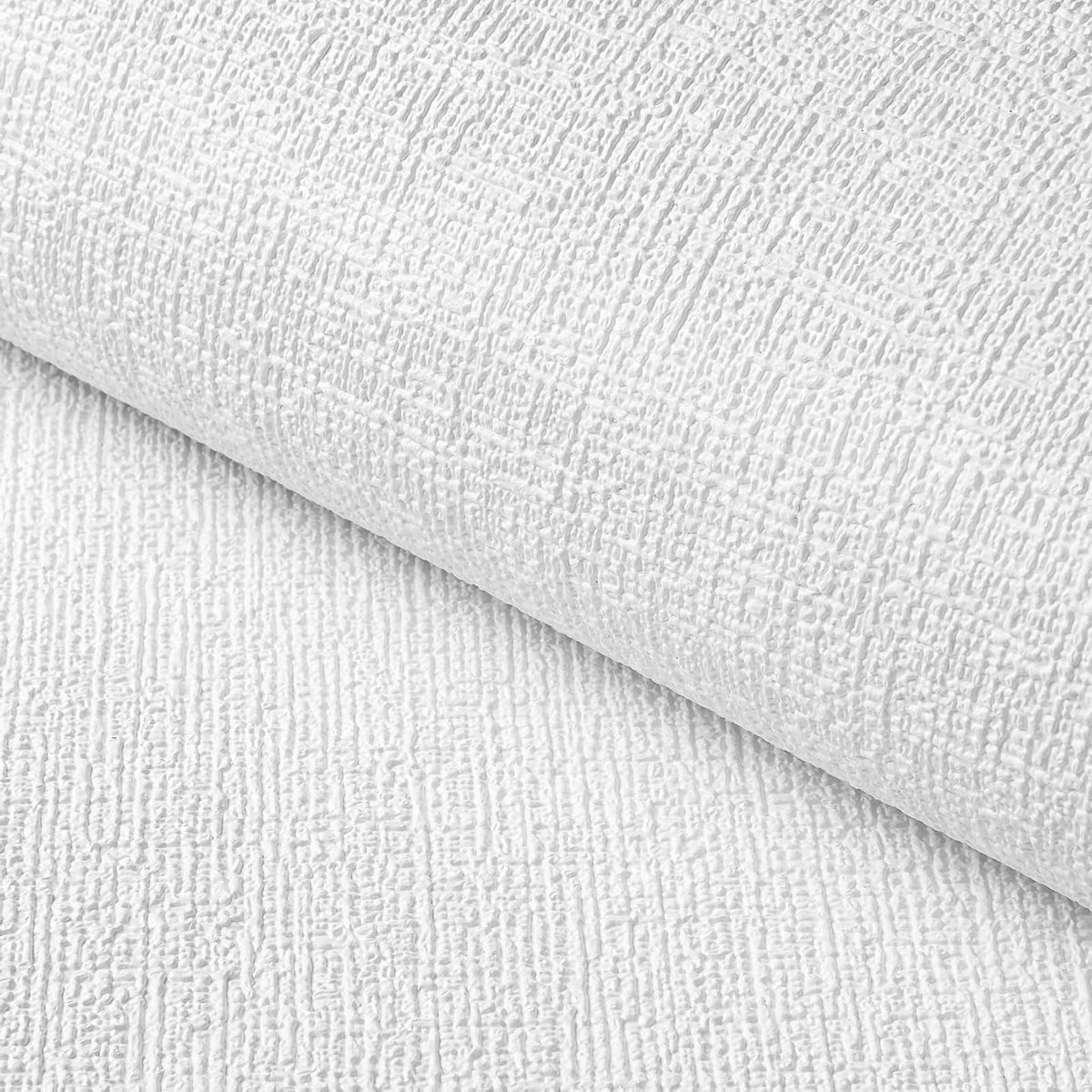 SnelShoppen - Zelfklevend Wit Textuur Wallpaper - 45x200 cm - Waterproof Vinyl Behang voor Wanden - Embossed Wanddecoratie voor Slaapkamer - Dikke Muu