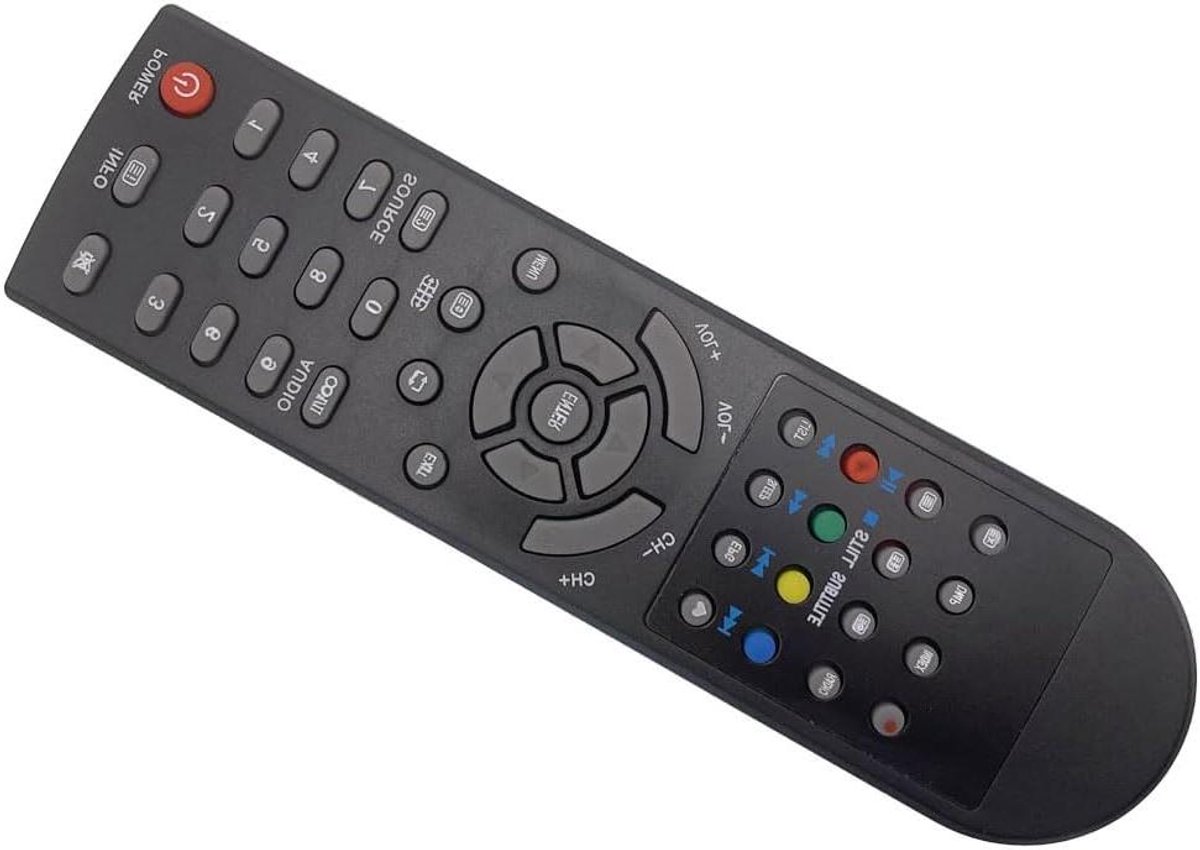 Afstandsbediening TV - Universele afstandsbediening - TV Bediening - Geen programmering nodig - 18 x 5 x 2.5 cm - Zwart