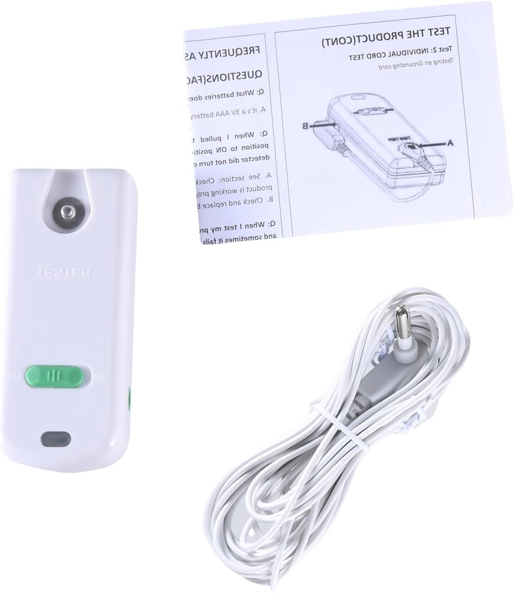 Continuïteitstester - Aarding Tester - Veiligheid Controleren - Eenvoudige Indicator - 98 x 40 x 20 mm - Zwart