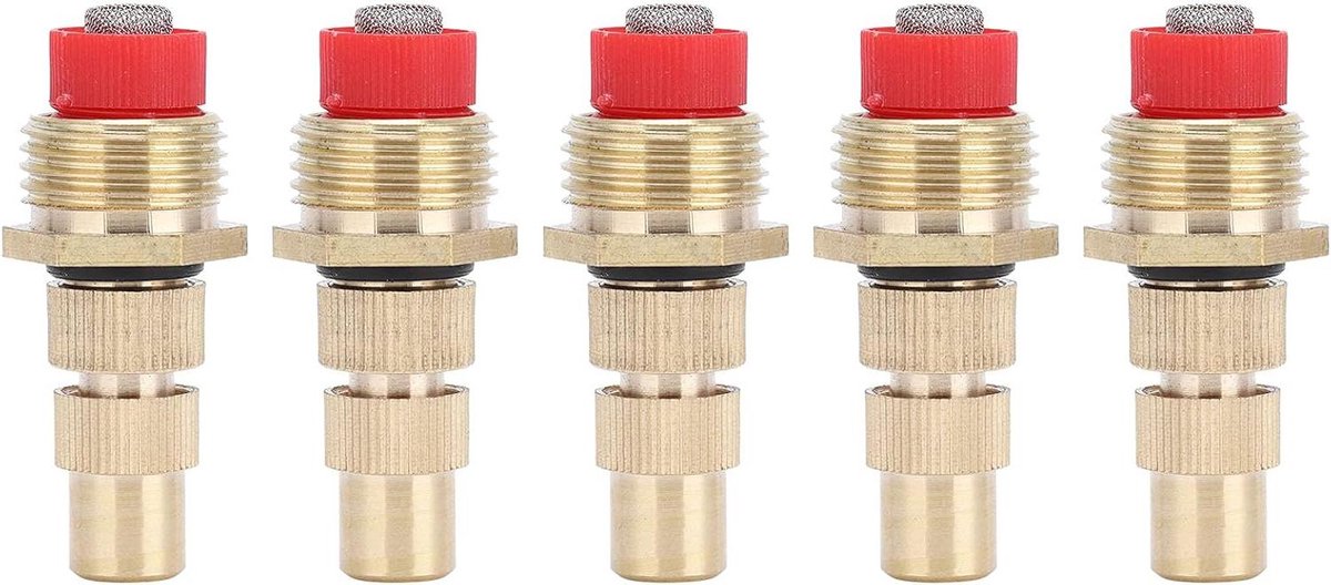 Irrigatie Nozzle - Vernevelkop Sproeier - Tuin Watering - Verstelbaar Messing - 5 stuks - Messing
