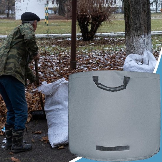 Yard Waste Bags, Leaf Collection Pouch, Heavy-Duty Weatherproof Sack, 22.05x18.11 inches, Large Capacity Outdoor Design, Ideal for Farming Use, Balcony Plants, Landscaping van Yard — afbeelding 2