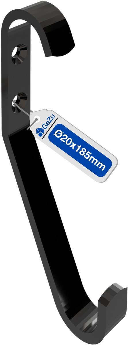 GeZu Impex Kapstokhaak 185 mm – Zwart – Ophanghaken Wandhaak