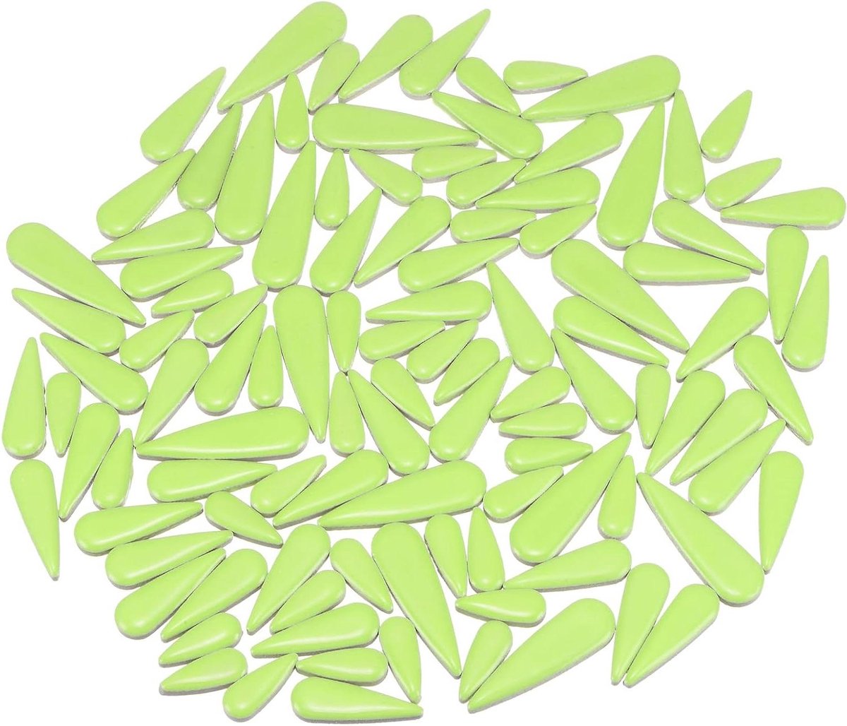 Keramische Mozaïektegels - Druppelvorm Mozaïek - Creatieve Decoratie - Duurzaam Materiaal - 500 gram - Smaragdgroen