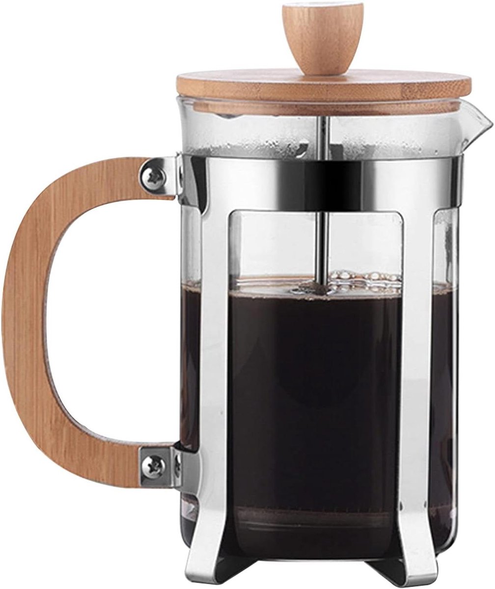 Koffiezetter Glas - Theepot Filter - Aroma Koffie Maken - Hittebestendig Borosilicaat - 800ml - Houtkleurig