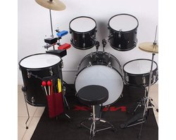 Drumstokken Tas - Stokhouder Opberger - Muziek Opslag - Hangend aan drum - 46 x 10 cm - Rood