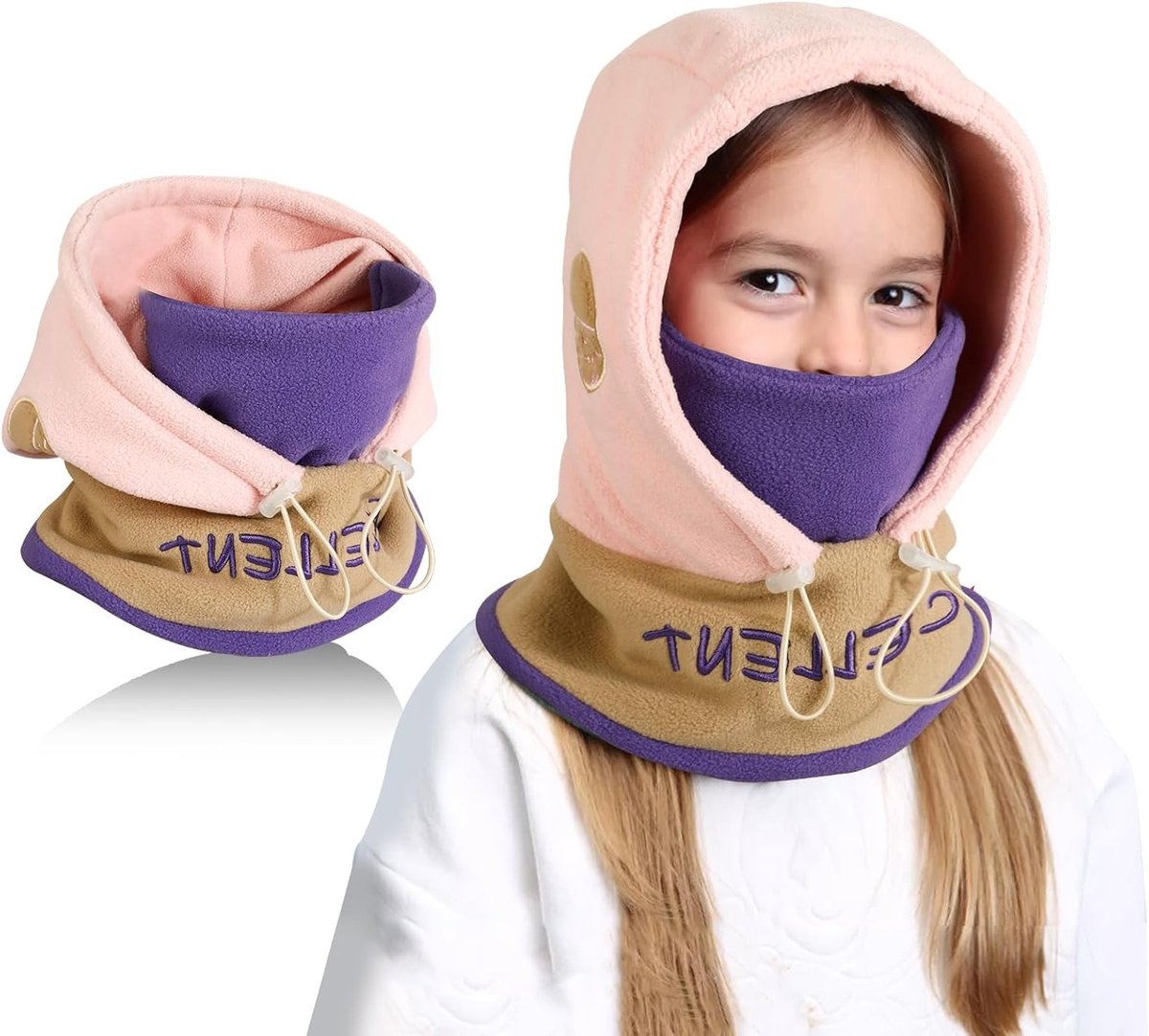 Thermische Balaclava voor Kinderen - Multifunctionele Winddichte Fleece Ski Masker, 3-in-1 Wintermuts met Nekwarmer en Gezichtsbescherming voor Fietsen en Wintersport