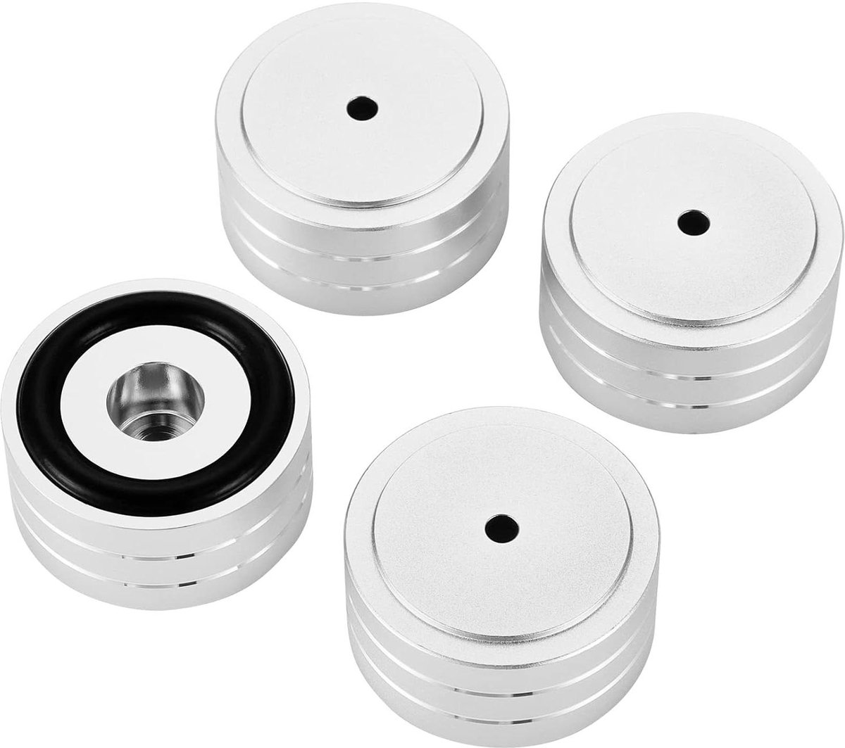 Luidspreker Isolatievoeten - Schokdemper Pootjes - Hifi Geluid Verbeteren - Aluminium Legering - 40 x 20 mm - Zwart