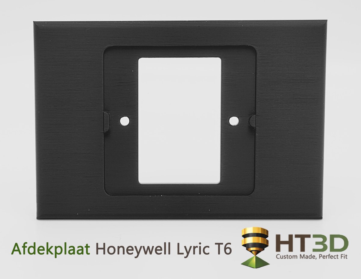 Afdekplaat Honeywell Lyric T6 - Zwart - Honeywell Lyric T6 Thermostaat - Kamerthermostaat - Thermostaat - Muurplaat - Afdekraam - Grondplaat - Houder - HT3D