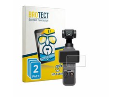 BROTECT - Screenprotector voor DJI Osmo Pocket 4 - Folie Beschermfolie transparant 2 Stuks