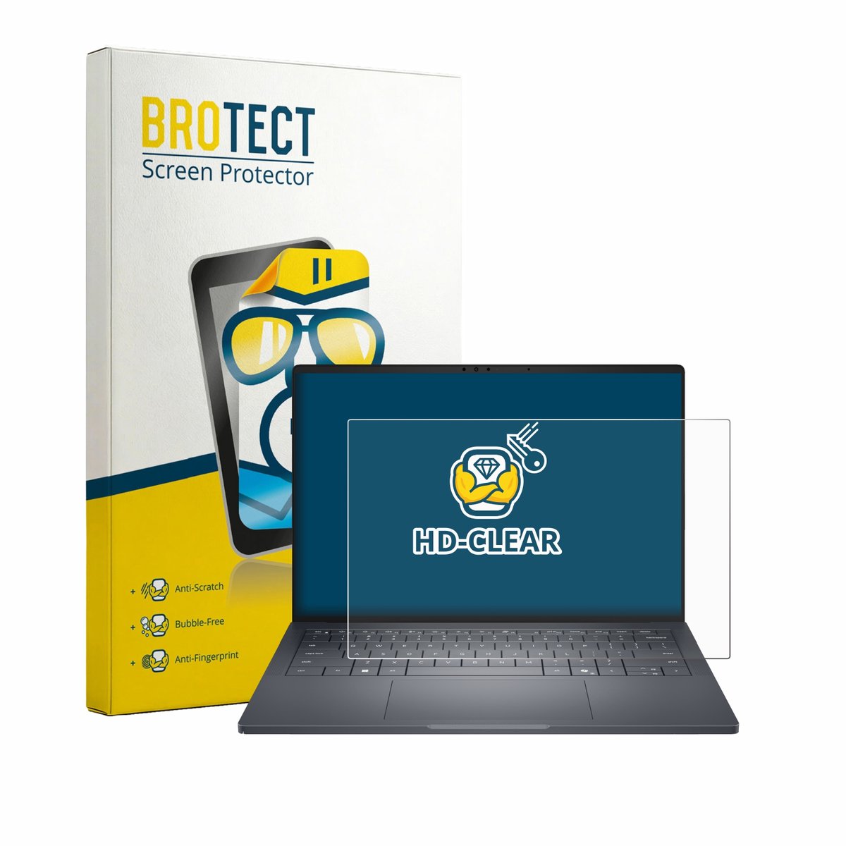 BROTECT - Screenprotector voor Dell Pro Max 14 Premium - Folie Beschermfolie transparant