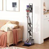 Universele Vrijstaande Stofzuigerhouder – Opbergstandaard voor Steelstofzuiger – Zwart – Zonder Boren - Voor Dyson V16 - Gen5 - V15s - V15 - V12 Slim - V11 - V10 - V8 - V7 - V6 - Vrijstaand - Zonder boren - Verplaatsbaar - Koolstofstaal