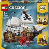 LEGO Creator 3in1 Klassiek Piratenschip Piraten Boot Speelgoed voor Kinderen 31387