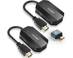 EDUP Wireless HDMI Kit - Draadloze HDMI Zender en Ontvanger - HDMI naar HDMI - 1080P Full HD 60Hz - 30m Bereik - Plug & Play voor Laptop PC TV Projector