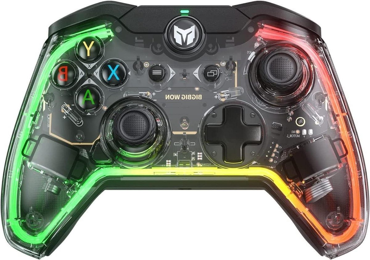 Bedrade Controller - Gaming Controller - Games Spelen - RGB Verlichting - 15 x 11 x 4.5 cm - Transparant