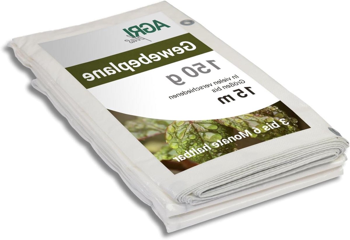 AGRI plus Afdekzeil met ingestanste ringen, 3 x 4 m, verschillende maten, 150 g/m², foliedikte, stabiel en scheurvast afdekzeil, multifunctioneel zeil voor buiten, waterdicht, uv-bestendig