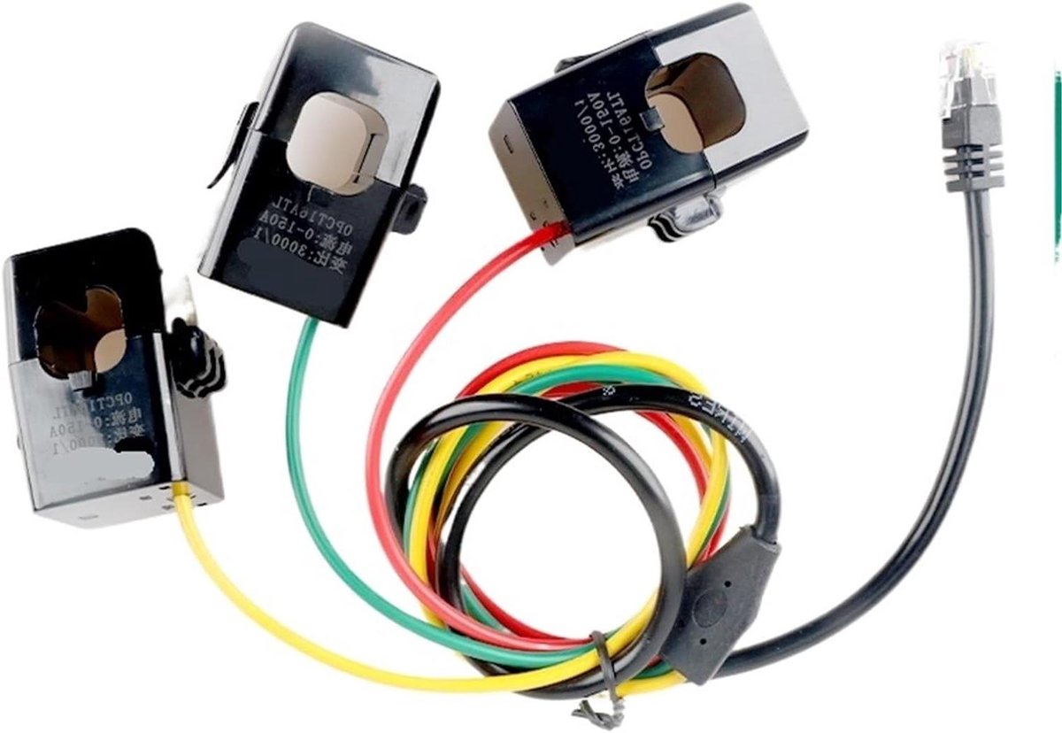 Stroom Sensor - Huidige Klem - Stroom Meten - Drie-in-één Ontwerp - 1m Kabel - Zwart
