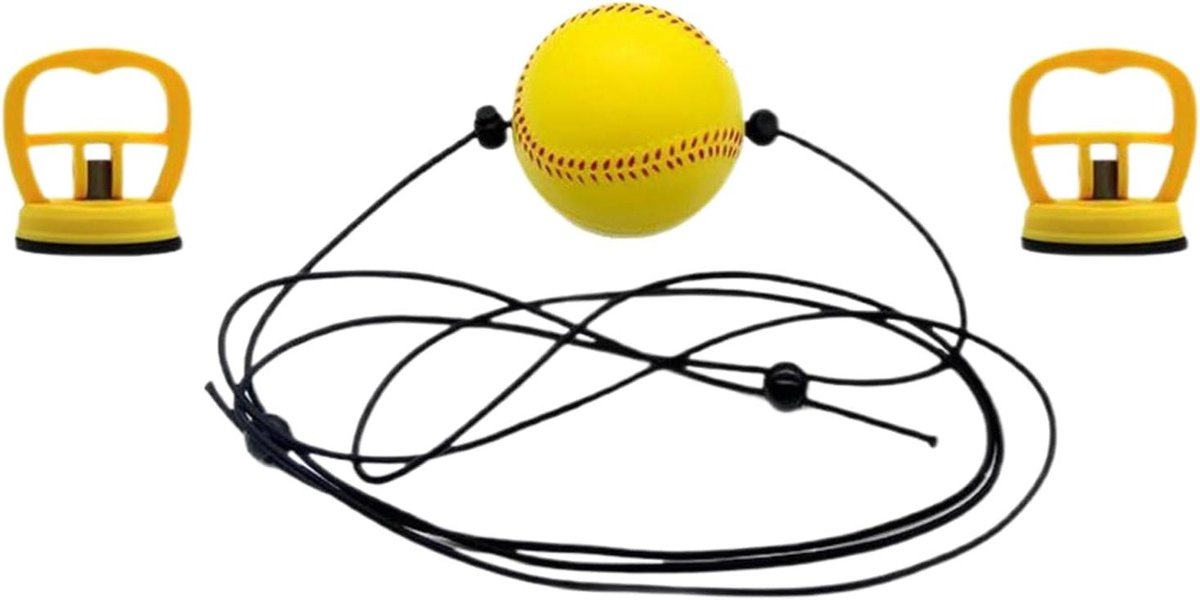 Boksbal met hoofdband - Reactiebal training - Snelheid training - Boorvrije installatie - 9x9 cm bal - Meerkleurig