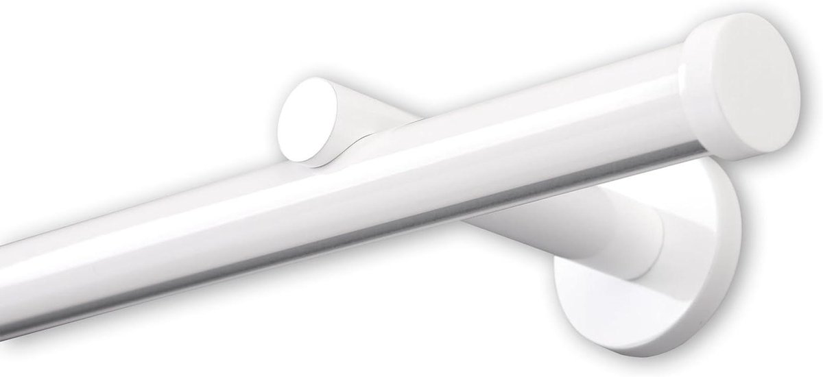 Gordijnroede op maat - Binnenrail gordijnstang - Raamdecoratie - Vakhandelkwaliteit 20mm - 60-600cm - Wit