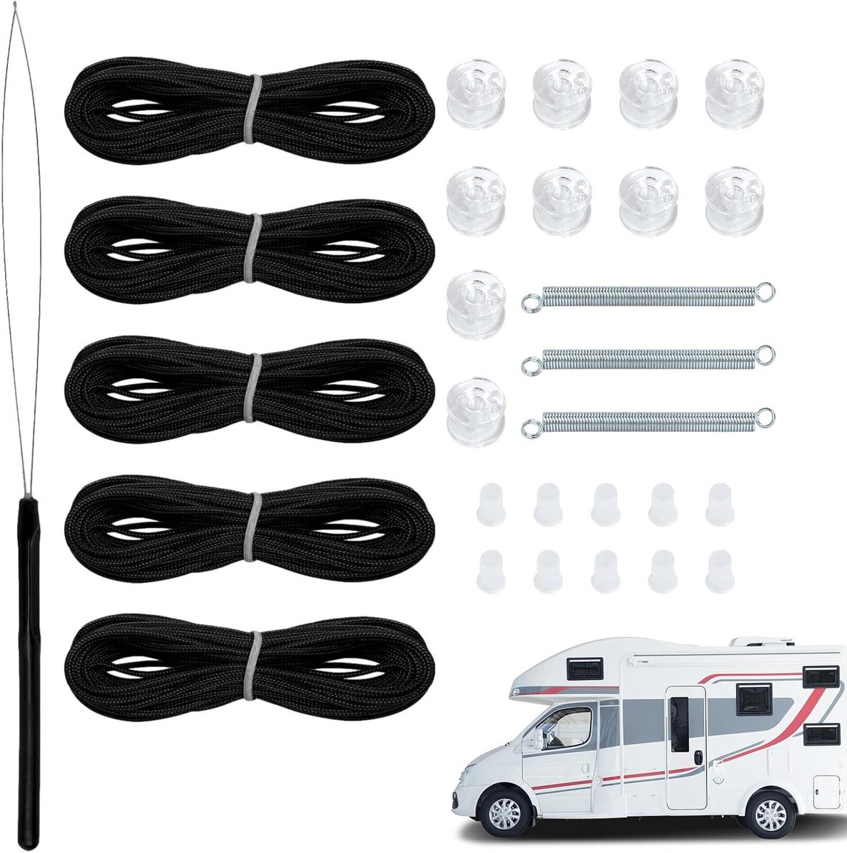 Jaloezie Reparatie Kit - Raambekleding Herstel - Raambekleding Onderhoud - Sterke Nylon Materialen - Universele Maat - Multicolor