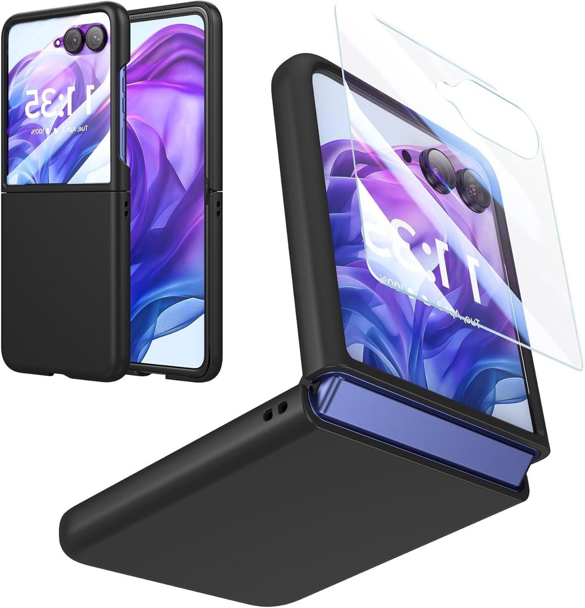 Ultra Dunne Matte Beschermcase met Ingebouwde Schermbeschermer voor Motorola Razr 50 Ultra - Slank en Duurzaam Ontwerp voor Optimale Bescherming en Stijl