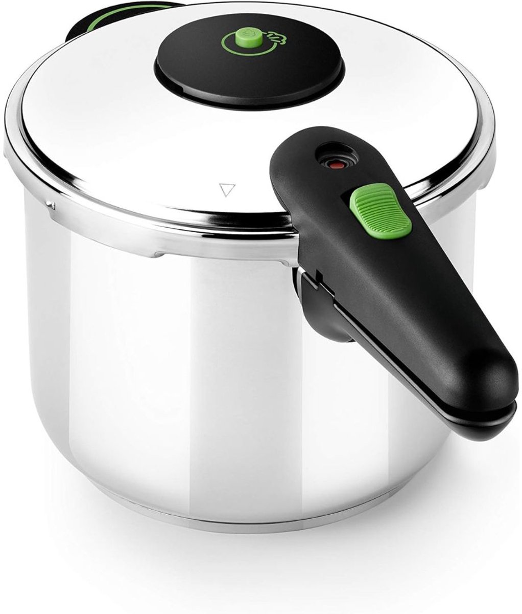 KAD® Snelkookpan Elektrisch - Snelkookpan Inductie - Slowcooker - Snelkookpan 6 Liter - Snelkookpan Tefal - Zilver - 41cm x 27cm x 25cm