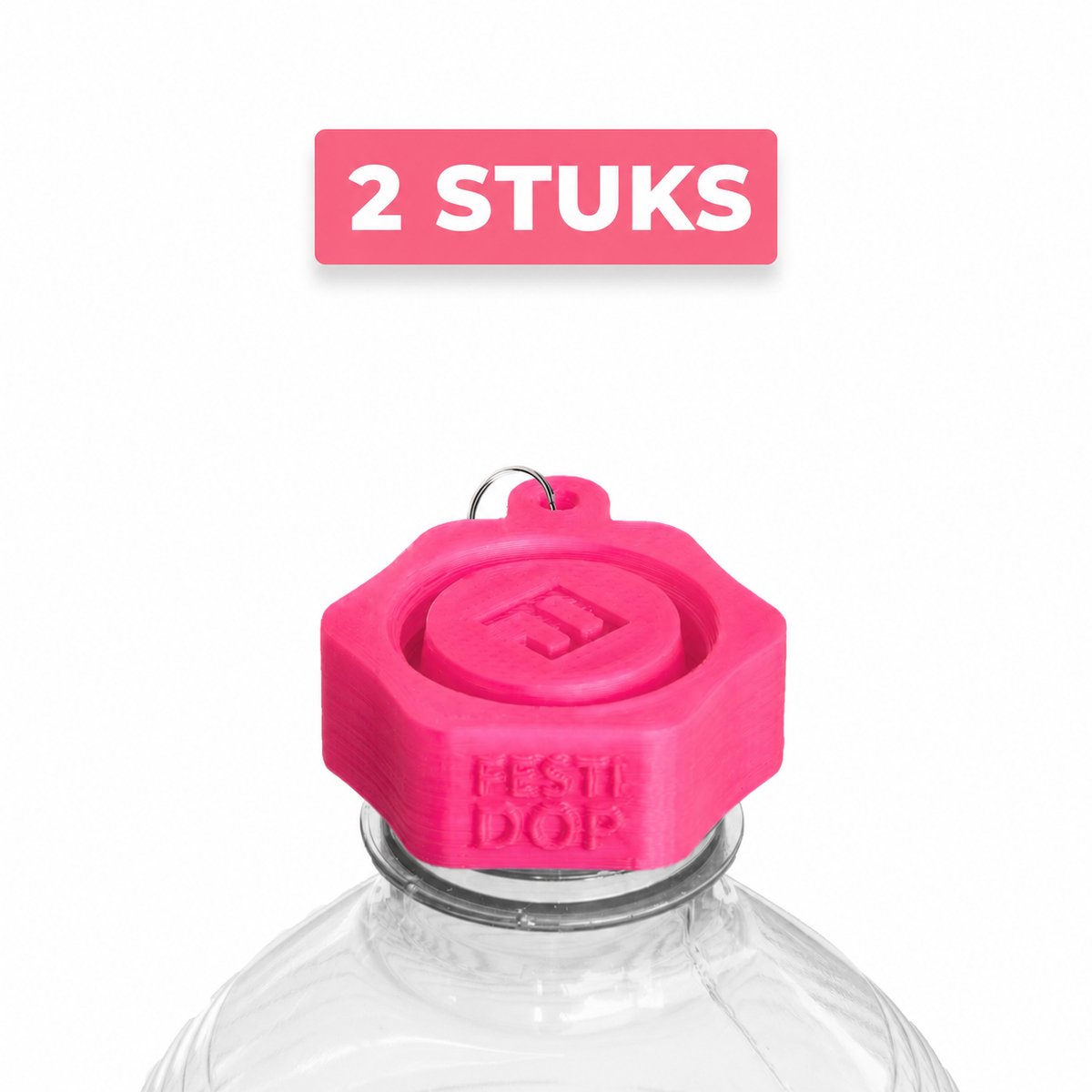 Festidop® Roze - Festival dop - Universele dop - Partycap - 2 stuks