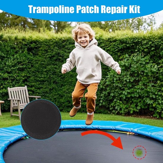Trampoline Reparatieset - Scheurherstelpleisters - Trampoline Onderhoud - Zelfklevend Ontwerp - 3 Vormen - Enkel Kenmerk van Merkloos — afbeelding 4