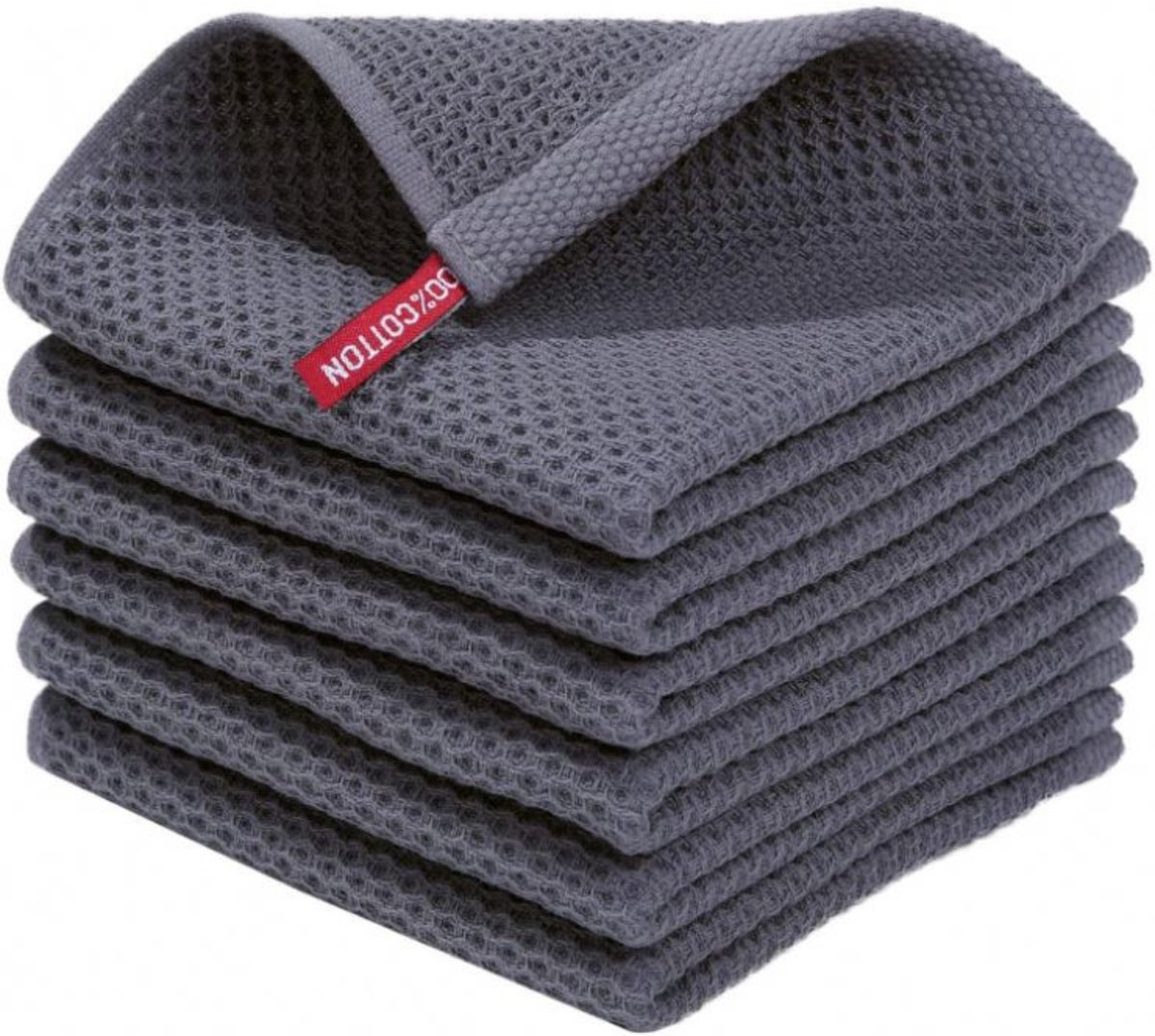 Vaatdoek Set 6 Stuks - Sterk Absorberende Vaatdoekjes Katoen - Theedoek - Keukendoek - Schoonmaakdoekjes - Reinigingsdoekjes - Vaatdoeken Wasbaar - 30 x 30 cm