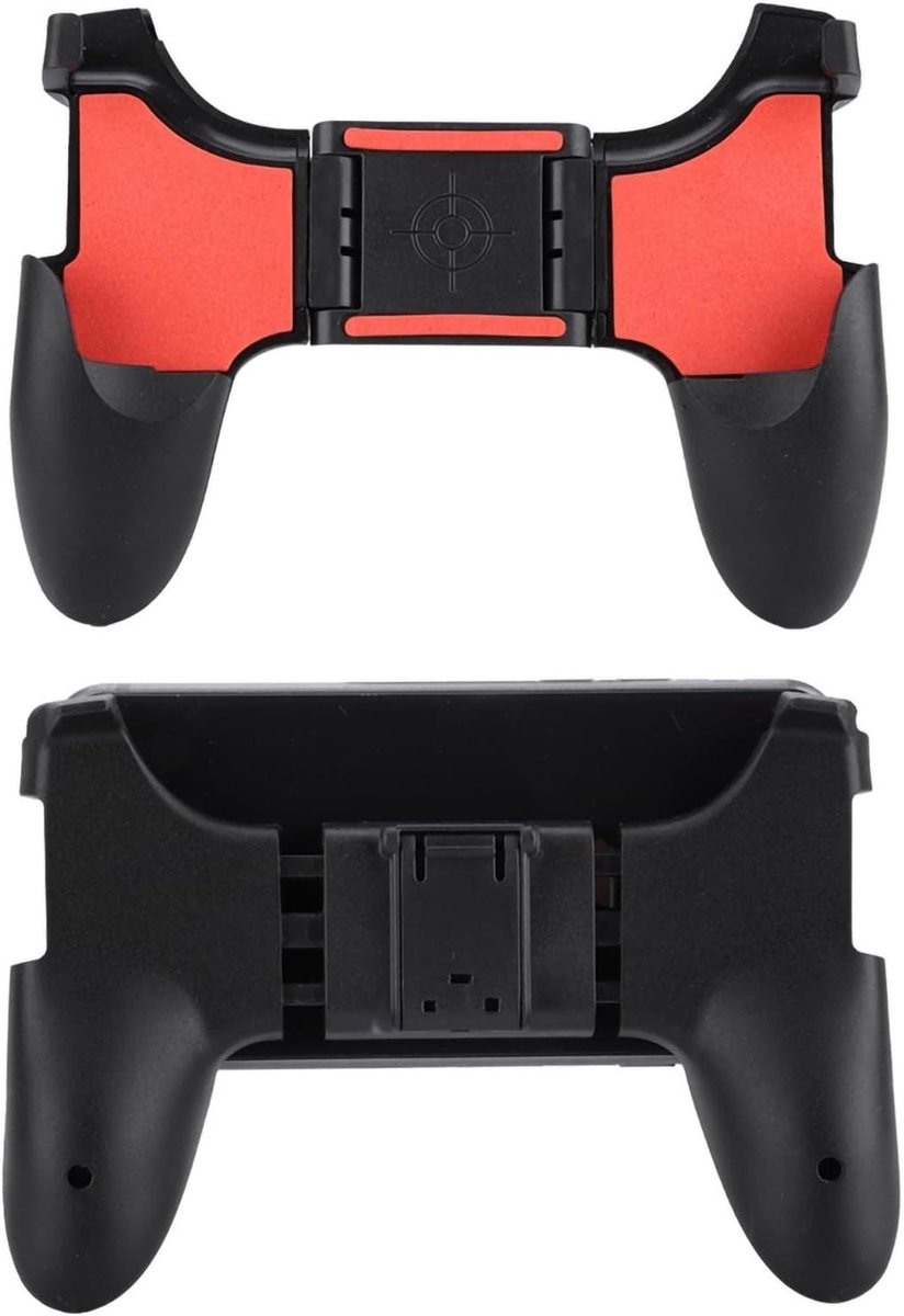 Opvouwbare Joystickhandgreep - Mobiele Gamecontroller - Mobiel Gamen - Afneembaar Ontwerp - 15 x 11 x 4 cm - Zwart Rood