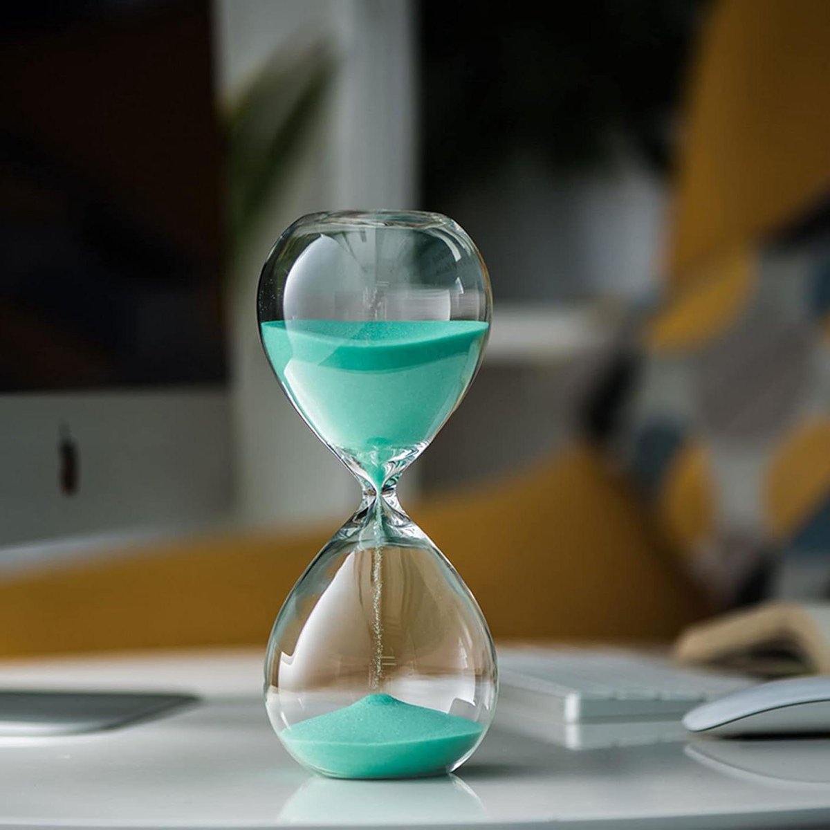 Zandloper Timer - Zandklok - Tijd Management - Kindveilig Ontwerp - 30 Minuten - Groen Zand