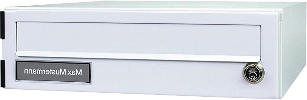 BURG-WÄCHTER Opzetbrievenbus voor buiten, Van verzinkt staal, Te combineren met eBoxx E 635, Weerbestendig, 20 l inhoud, A 625 W, Wit (zoals RAL 9010)