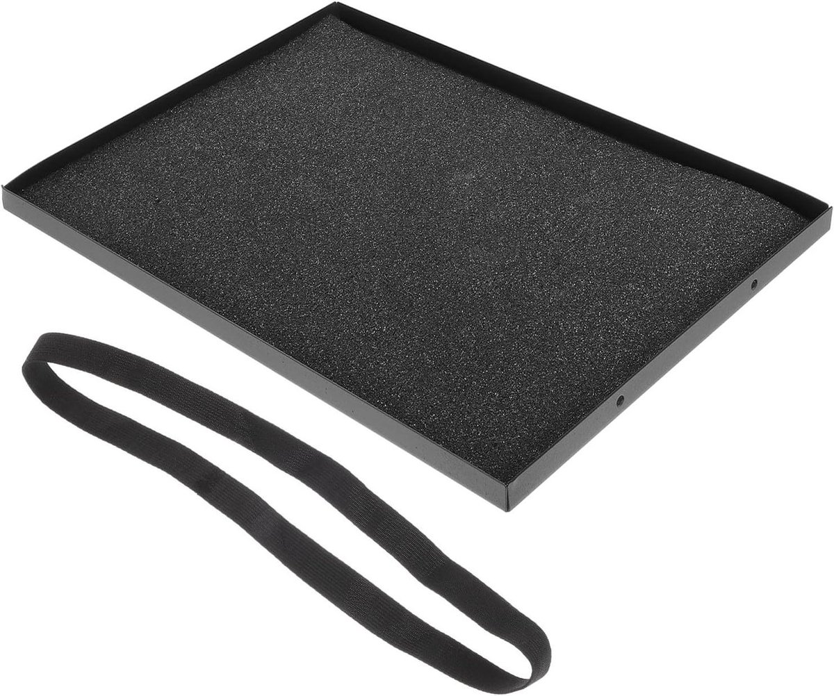 Laptop Plateau - Projector Plank - Presentaties Houden - Robuuste Stalen Constructie - 33 x 24 cm - Zwart