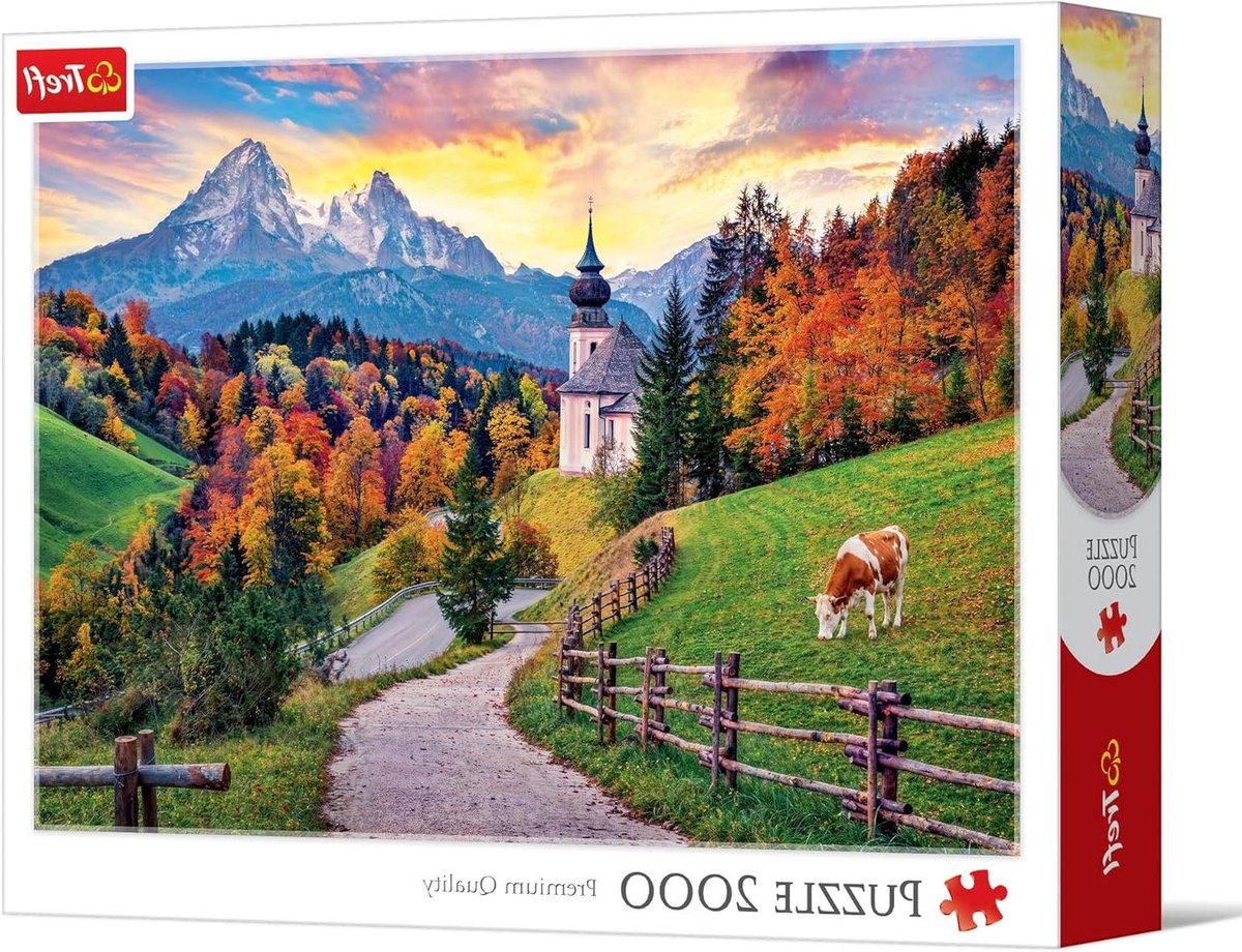 Legpuzzel Alpenlandschap - Puzzel 2000 stukjes - Ontspannend vermaak - Lichtreflectie verminderend papier - 96 x 68 cm - Multicolor