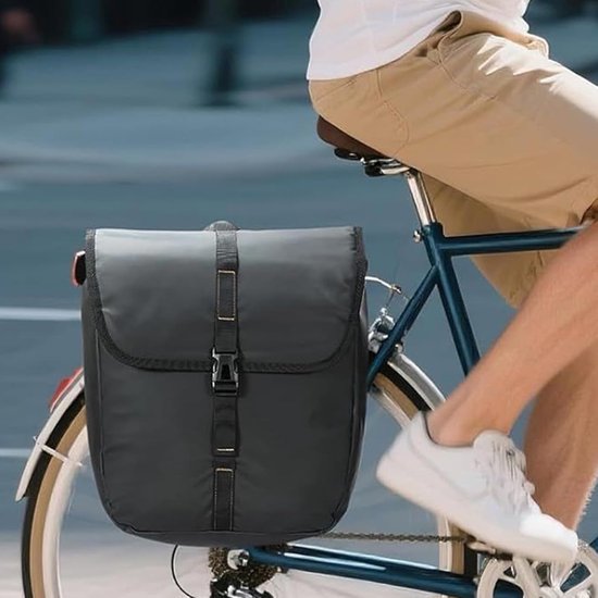 Fietstas Enkel - Waterafstotend Materiaal - 20L - Grijs - Fietstassen Fietsen van Fietstas — afbeelding 4