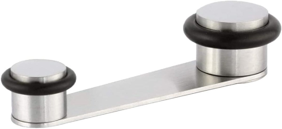 Deur Stopper - Deurhouder - Deuren Opvang - Verborgen Bevestiging - 50 mm Breedte - Zwart Rubber