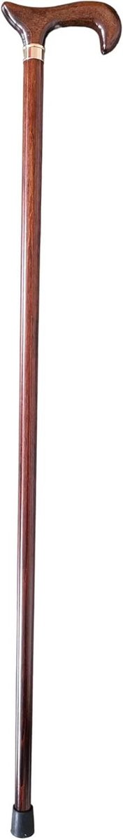 Wandelstok Derby - Steunstok Loophulp - Veilig Lopen - Ergonomisch Beukenhout Handvat - 82 cm - Bruin
