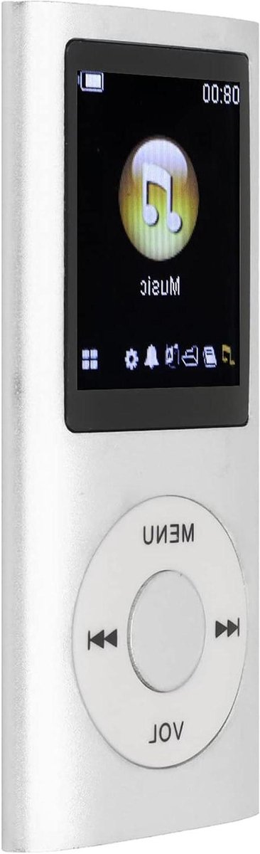 Draagbare MP3-speler - Muziekspeler Audioapparaat - Muziek Luisteren - Verliesvrije Geluidskwaliteit - 64 GB Opslag - Zilver