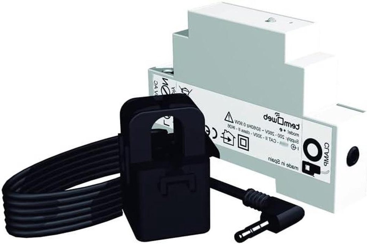 Energieverbruiksmeter - Stroommeter Verbruiksmonitor - Energie Besparen - Met Ketel Kits - 2 Draads Installatie - Wit