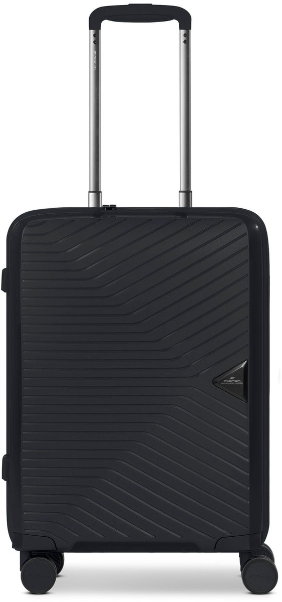 March15 Trading Gotthard Edition 4 wielen Cabinewagen 55 cm - Harde bagage - TSA slot - black metallic