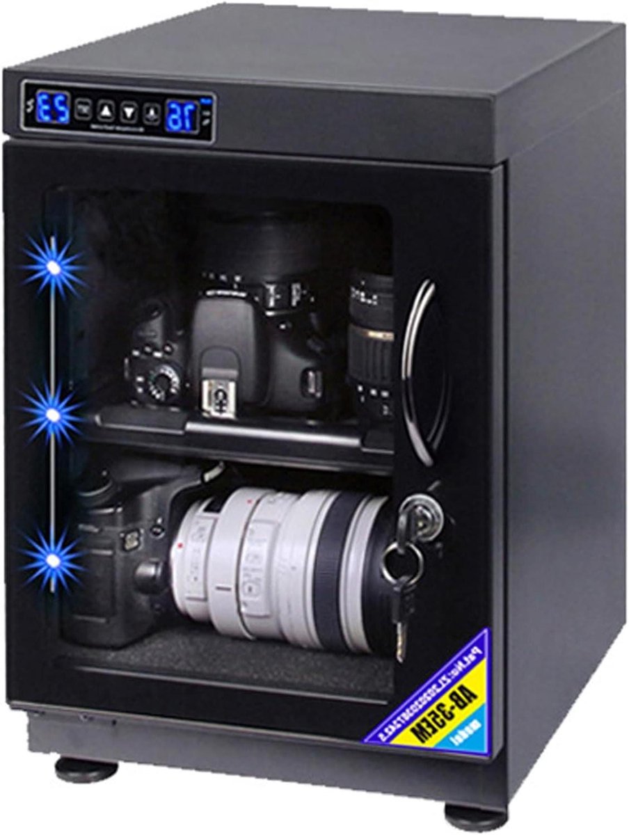 Camera Droogkast - Droogbox Lenzen - Apparatuur Beschermen - Intelligent Vochtregelsysteem - 35L - Zwart
