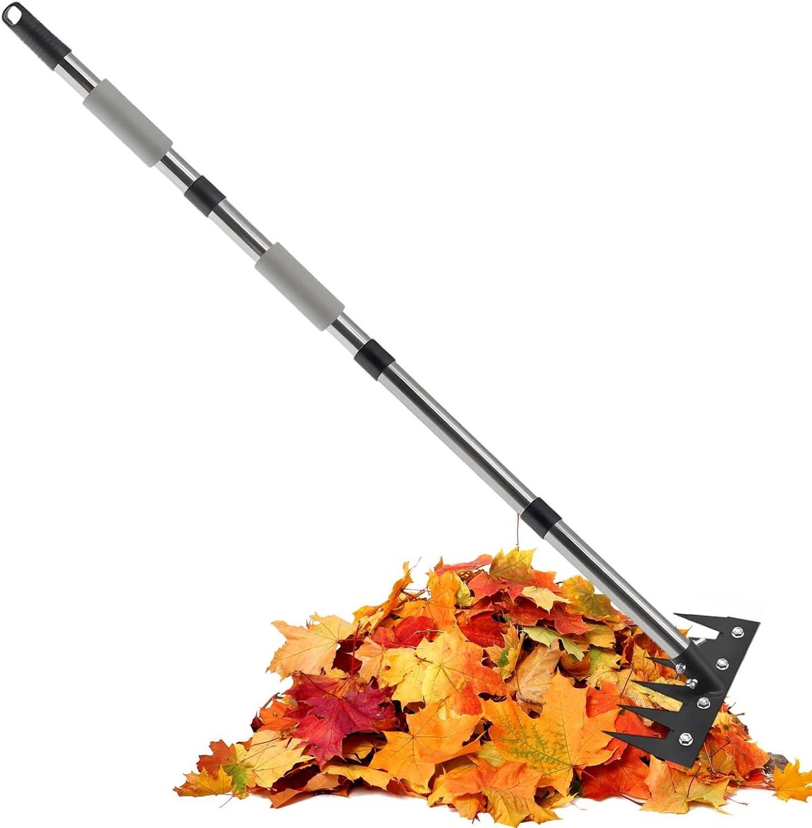 Onkruidsteker Lange Steel - Tuinwerktuig Grondbewerking - Onkruid Verwijderen - Telescopische Ergonomie - 84-157 cm - Zwart